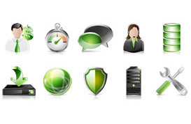 Web Hosting Icon Set