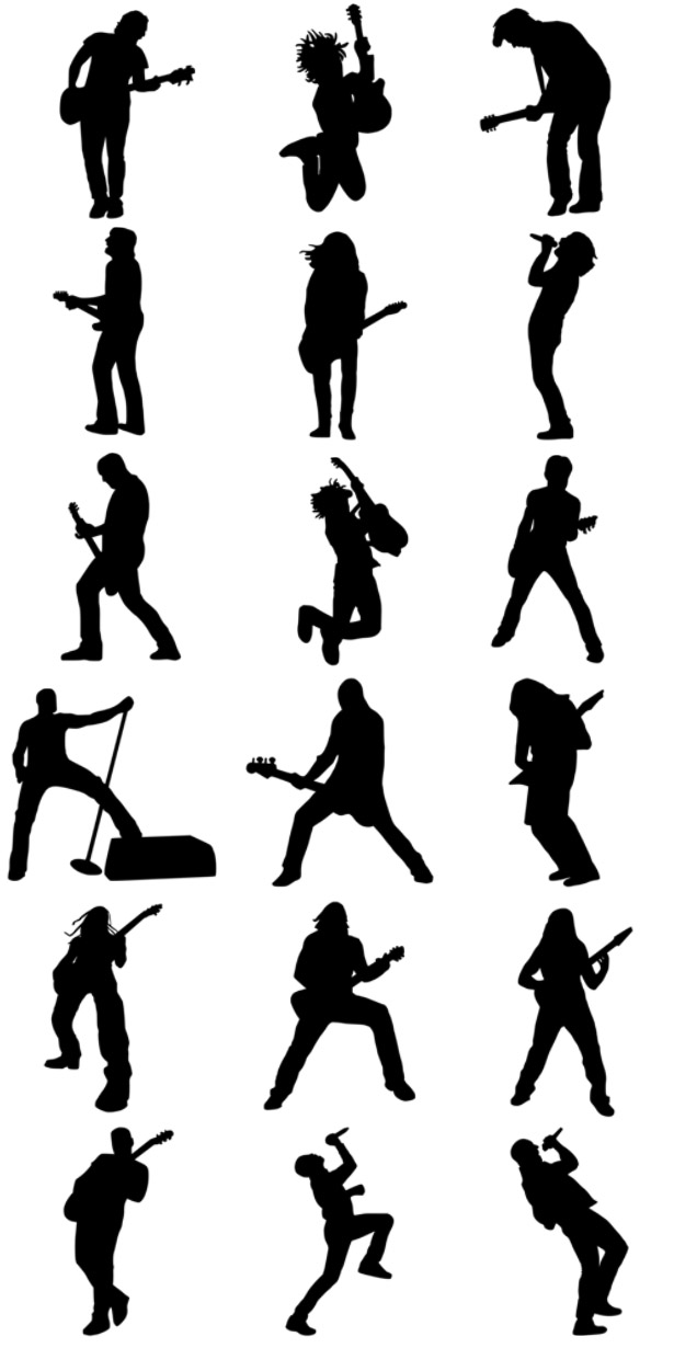 Rock Musician Silhouettes